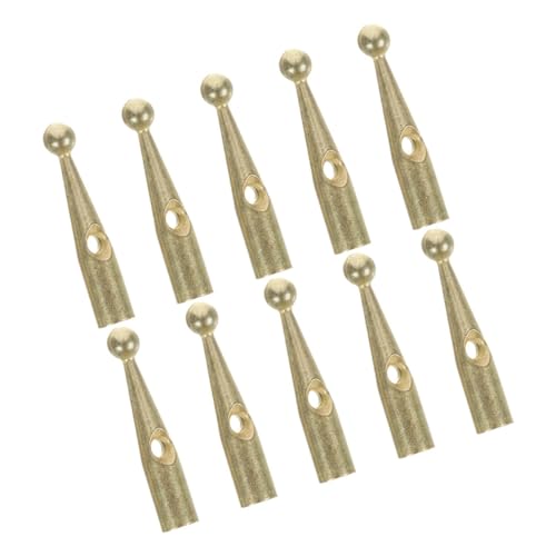 GRADENEVE 10個 金属製付き傘尾珠 傘部品アクセサリー 雨傘修理用パーツ 折りたたみ傘対応 簡単取り付け 耐久性抜群 ゴールドカラー