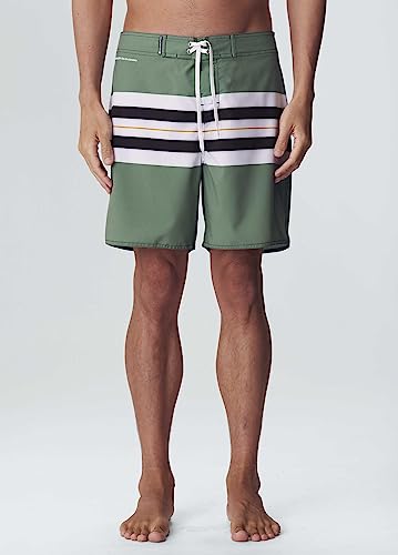 Bermuda Surf Masc.Longboard-Verde Branco