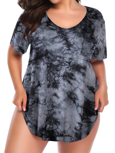 Image of BELAROI Women Plus Size Tops V-Neck Tunics Shirts