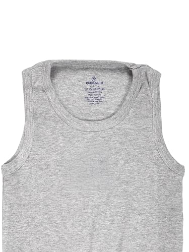 Image of KiddoPanti Boys 100% Cotton Vest Pack of 3 | Cotton 1x1 Rib Knit Sleeveless Innerwear | Soft & Breathable Kids Vest