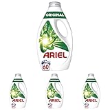 Ariel Detergente Lavadora Liquido 60 Lavados, Original, Jabon Limpieza Mejorada en Ciclos Mas Frios con la Exclusiva Tecnologia de limpieza en Frio (Paquete de 4)