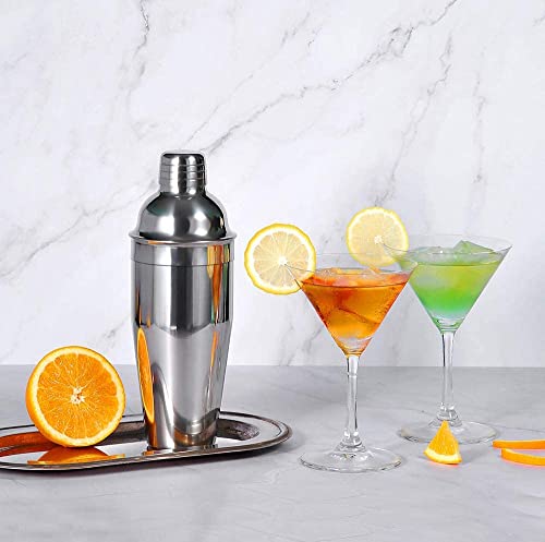 Stainless Steel Cocktail Shaker (500ml) for Party Martini Drink Shaker with Built-In Strainer for Bartending and Home Steel Margarita Cobbler Shaker Mixer Essential Accessories - Image 6