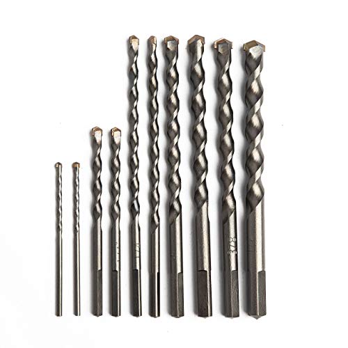 10 Piece Masonry Drill Bits Set (TILE, BRICK, CEMENT, CONCRETE, GLASS