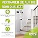 Bomi Treppenschutzgitter Merle Flatstep, Breite 79-87 cm | Türschutzgitter ohne Bohren, stabile Kindersicherung für Kind & Hund, TÜV geprüftes Hundegitter, Türgitter, Treppengitter, Metall Weiß