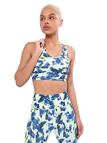 Image of Medium Impact Sports Bra | Slip on Workout Bra for Women for Gym | Criss Cross, Full Coverage, Anti Chafing | Contrast Seam Everyday Active Wear for Gym, Zumba, Yoga (CS700394L Multicolor L)