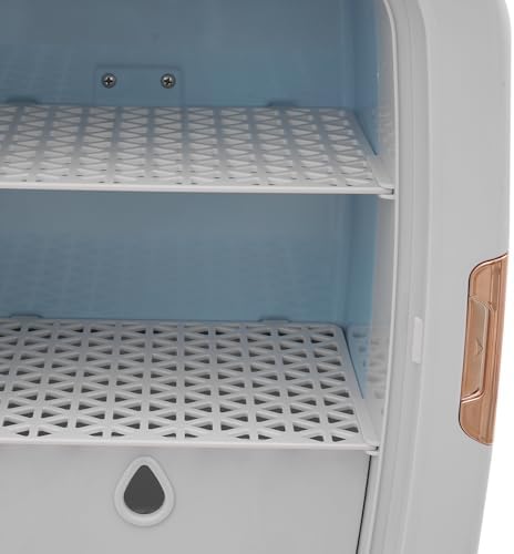 12L Portable Skincare Fridge - Mini Cosmetic Refrigerator with Cooling & Heating, Adjustable Shelves for Makeup, Perfumes, Facial Masks, Lipsticks - Compact Beauty Storage (White)