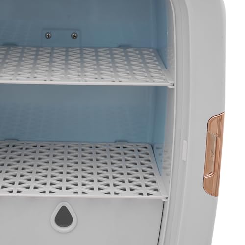 2pcs Mini Fridge for Bedroom, 12L Skincare Fridge Portable Cooler & Warmer 39.2-140℉ Refrigerator for Skin Care, Cosmetics, Beverage, Food, Great for Bedroom, Office, Car, Dorm (White+Pink)