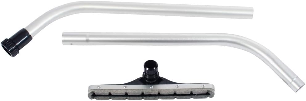 Cen-Tec Systems 94841 Commercial Scalloped Felt Hard Floor Vacuum Attachment with 2-Piece S-Wand, Aluminum