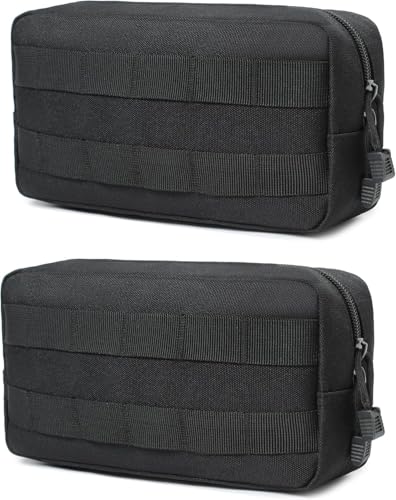 CREATOR 2 Pack Tactical Admin Pouch Multi-Purpose Molle Admin Pouch Utility EDC Tool Bag Gadget Waist Belt