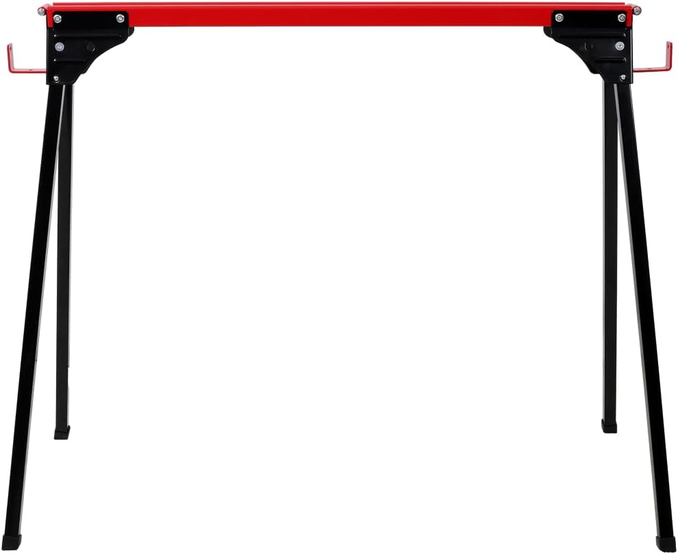 2PACK Adjustable Height Sawhorse, Folding Portable Saw Horses, Heavy Duty Steel Sawhorse for Garage Workshop, Fully Assembled (Black)