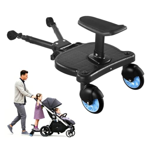 Image of Universal Stroller Board with Detachable Seat,Stroller Glider Board Suitable for Most Brands of Strollers, Holds Children Up to 55 lbs (Blue)
