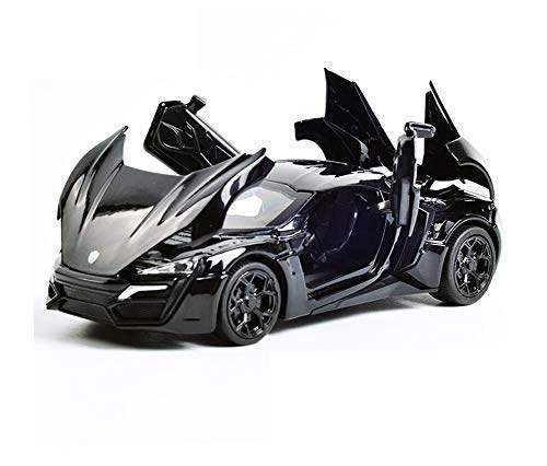 Image of Invite Enterprise 1:32 Scale Die-Cast Metal Hypersport Supercar with Headlight,Sound Effect,Openable Doors and Pull Back Action diecast Car for Kids Boys Age 3 Years and Above-Multicolor