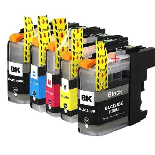 Cartouche LC123XL compatible Brother MFC-J650DW DCP-J4110DW - Pack de 5