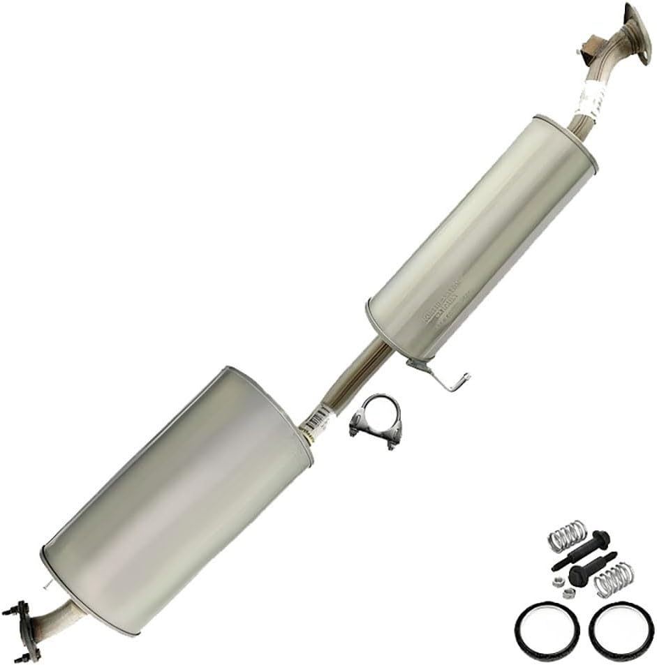 Exhaust Resonator Muffler Compatible for 2003-2011 Honda Element 2.4L | Stainless Steel | Northeastern Exhaust | Free Gasket Included | Direct-Fit Replacement