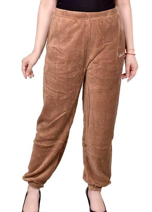 cigain Women's Winter Woolen Soft & Warm Fleece LowerTrack Pant Pyjama-picture-16