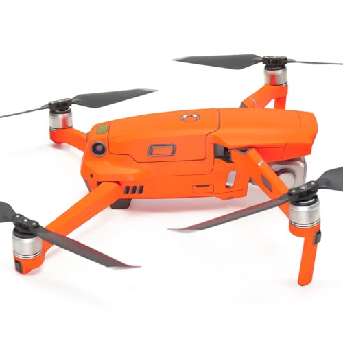 Wrapgrade Skin Sticker kompatybilna z DJI Mavic 2 | Jednostka główna (NEON ORANGE)
