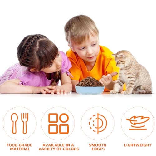 Zikenis 10 Stück Katzennapf,Katzennapf Flach,Katzenschüssel,Bunt Katzenfutter Napfset,Runden Katzenteller,Fressnapf Katze,Cat Plate für Kätzchen und Kurzbeinige Katzen