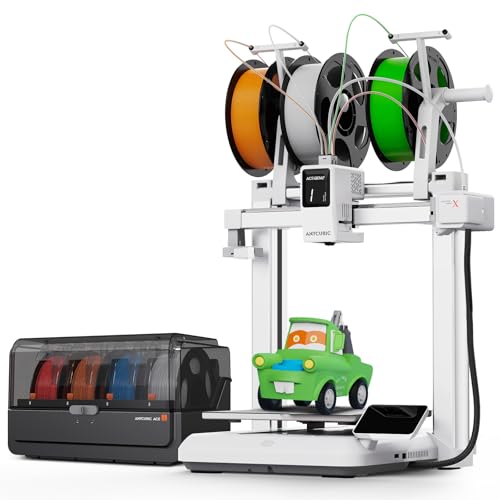Anycubic Kobra X Impresora 3D Multicolor Tamaño de Impresión 260 × 260 × 260 mm y Ace 2 Pro Secado a Alta Temperatura (65 °C), Cambio de Filamento más Rápido, Compatible con Kobra X, Kobra S1 y Kobra