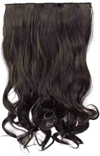 Image of Air Flow Natural Looing Realistic Black Hair Extension Long Hair Silky With Free Wig Comb (Cinderella Curly Hair Extension)