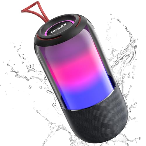 RIENOK Bluetooth Speaker Wireless Portable Waterproof Speaker with 20-Hour Playtime Bluetooth 5.3 TF Card Loud Speakers for Home Garden Party Camping Travel