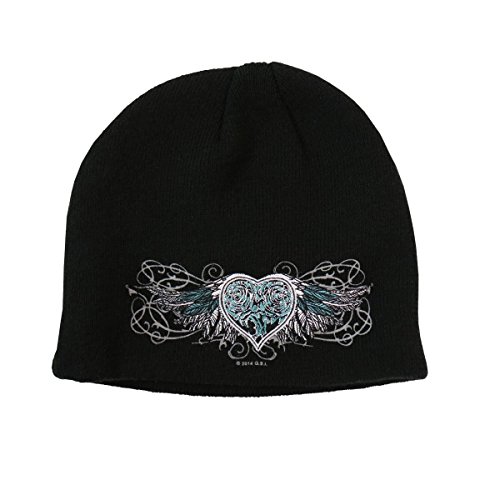 Bonnet tricoté Hot Leathers Sparkle Wings contre le froid et les cheveux décoiffés