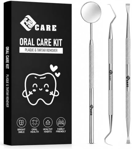 YSCARE Plaque Remover for Teeth Cleaning, Stainless Steel Dental ...
