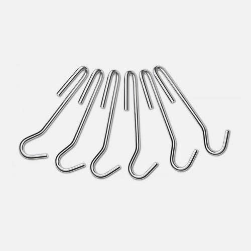 CuisinartChef's Classic Cookware Universal Pot Rack Hooks, Brushed Stainless, Set of 6