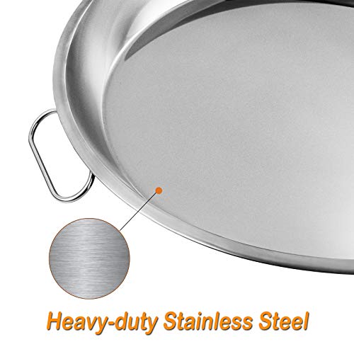 Mixrbbq Stainless Steel Drip Pan, Big Green Egg Grilling Accessory, Also Fit Weber Kettle Charcoal Grills Pizza Cake Baking Tray, 13-Inch Diameter Round … #TOP3