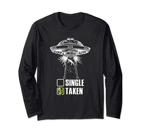 Single Or Taken Funny Alien UFO Aesthetic Manga Larga