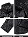DiBanGu Silk Paisley Dress Shirts for Men Long Sleeve Button Down Shirt Casual Regular Fit Mens Shirts Wedding Party, Black, Medium