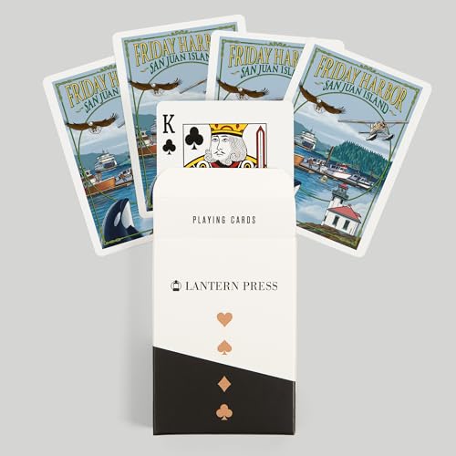 Lantern Press Friday Harbor San Juan Island Washington 52 cartas póker miniatura 6