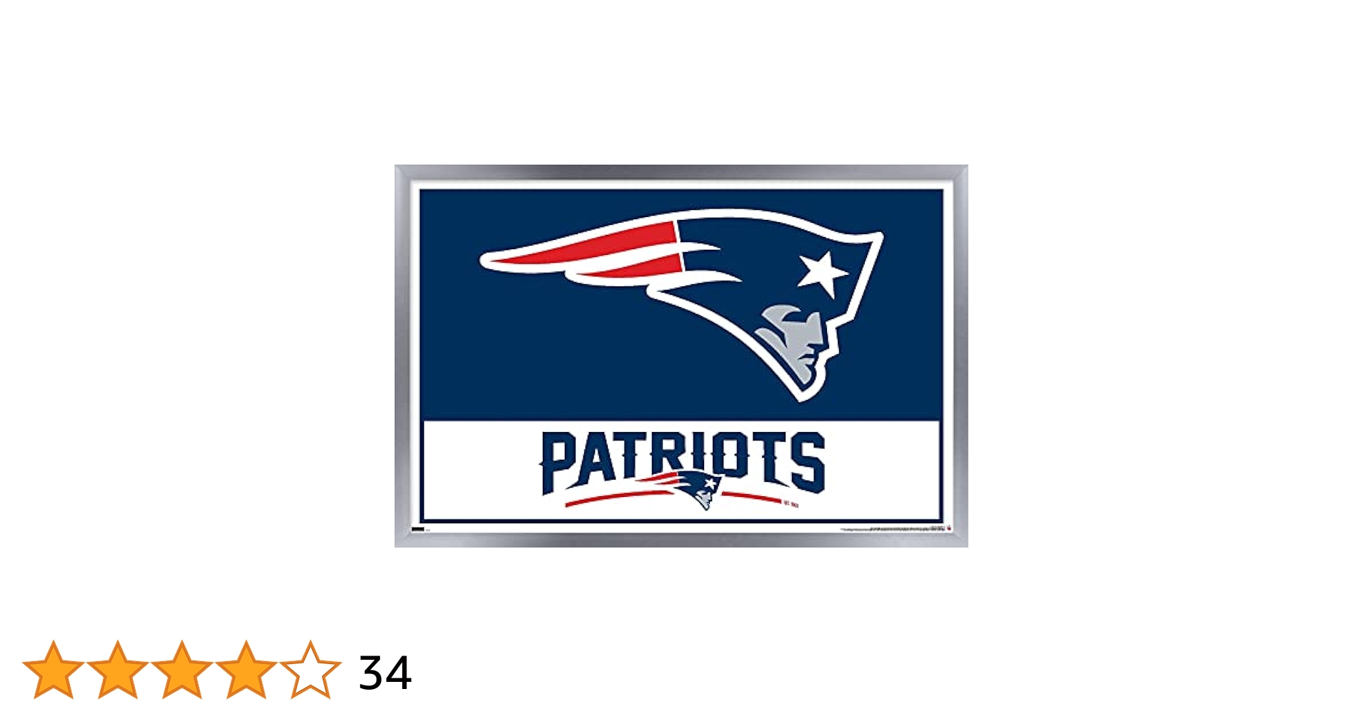 amazon-com-trends-international-nfl-new-england-patriots-logo-21-wall-poster-22-37-x-34-00-silver-framed-version-sports-outdoors