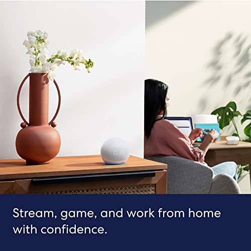 All-New Echo Dot (5Th Gen) With Clock Cloud Blue With Eero Mesh Wifi Router #TOP5