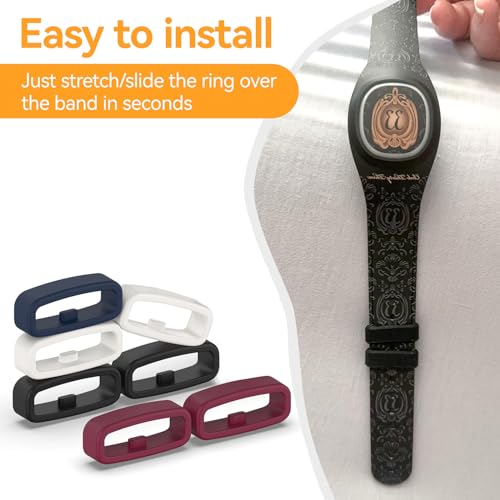 RuenTech Band Clips Compatible with Disney Magic Band+/2.0, Soft Silicone Wrist Loop Fastener Rings Security Holder Clips (Colorful-10pcs) - image 4