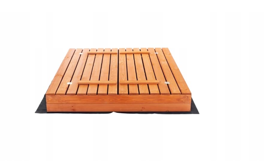 Sandbox In Legno Con Tetto Regolabile 126x121x118 Cm - Cassetta Per La Sabbia Con Tappetino PVC Per Bambini 3-14 Anni (Blu) - 3