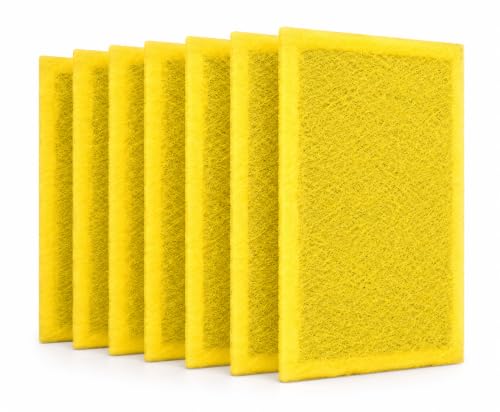 Fast-Shipped-Filters 7 Pack 20x20 Replacement Filter Pads Compatible with MicroPower Guard One Hour Air Cleaner Refill (7, Yellow, 20x20)