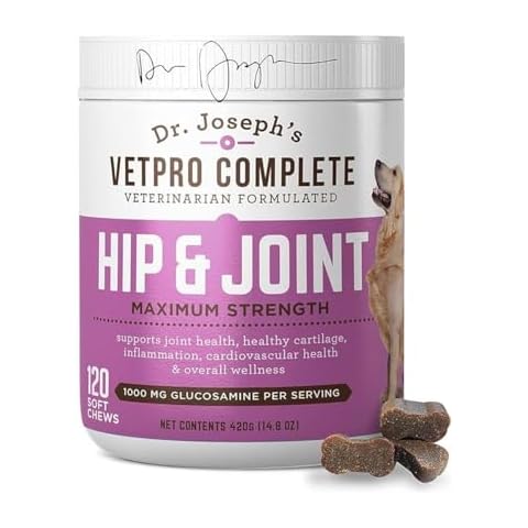 VetPro Dog Hip and Joint Supplement - Pain and Inflammation Relief Chews with Glucosamine, Chondroitin, MSM, Turmeric, Vitamin C, Omega 3 - Treats Hip Dysplasia, Arthritis - Dogs Chewable Supplements Cover