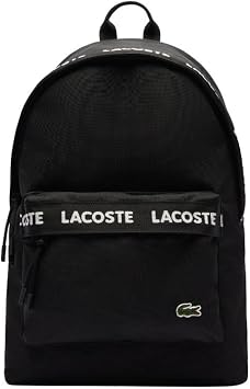 Lacoste Unisex Neocroc Seasonal Backpack, Tape Black, One Size