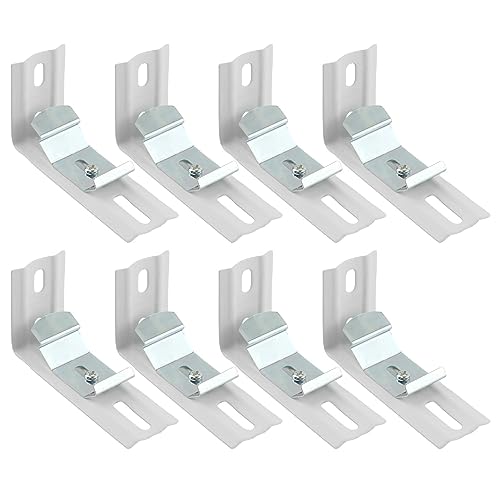 8Pcs L Bracket Vertical Blind Bracket Clips, Headrail Width 1-1/2"(38mm) Brack-et Clips Outside Mounting