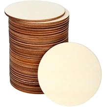 Blisstime Unfinished Wood Circles for Crafts, Wood Rounds for Crafts, Round Discs for Painting, Writing, DIY Supplies, Engraving and Carving, Home Decorations 3" 36 Pcs