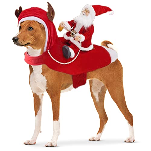 Hundekostüme Weihnachten Winter Jacken Mantel Hunde Haustier Kleidung justierbare Weihnachtsmann Kleidung für Haustier Cover