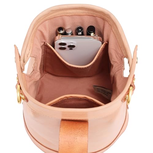 Image of OLD TREND Doctor Bucket Crossbody Handbag | Luxurious and Versatile Bag for Women | Genuine Cowhide Leather