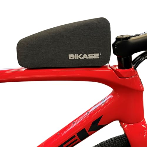 BiKase Bike Top Tube Bag Bicycle Front Frame Bag Waterproof Bike Pouch Pack/Phone Bag Cycling Accessories Pouch for Mountain Road Bike mounts to Brazeons or water bottle screws or strap mount
