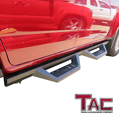 Tac Sidewinder Running Boards Fit 2015-2022 Chevy Colorado/Gmc Canyon Crew Cab 4” Drop Side Steps Nerf Bars Rock Slider Pickup Truck Fine Texture Black Off-Road Accessories (2Pcs) #TOP1