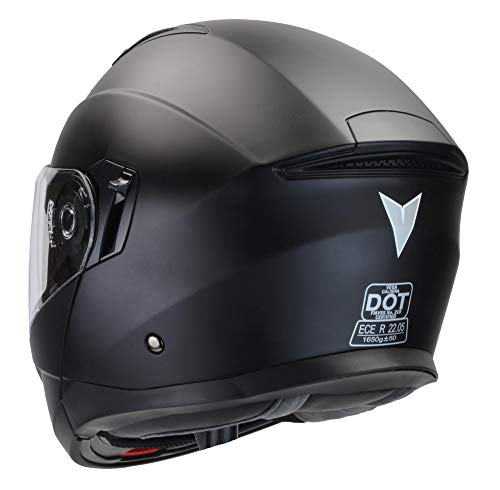 Vega Helmets 45000-054 Caldera Modular Motorcycle & Snowmobile Helmet 30% Larger Shield And Sunshield , Caldera Matte Black , Large #TOP2