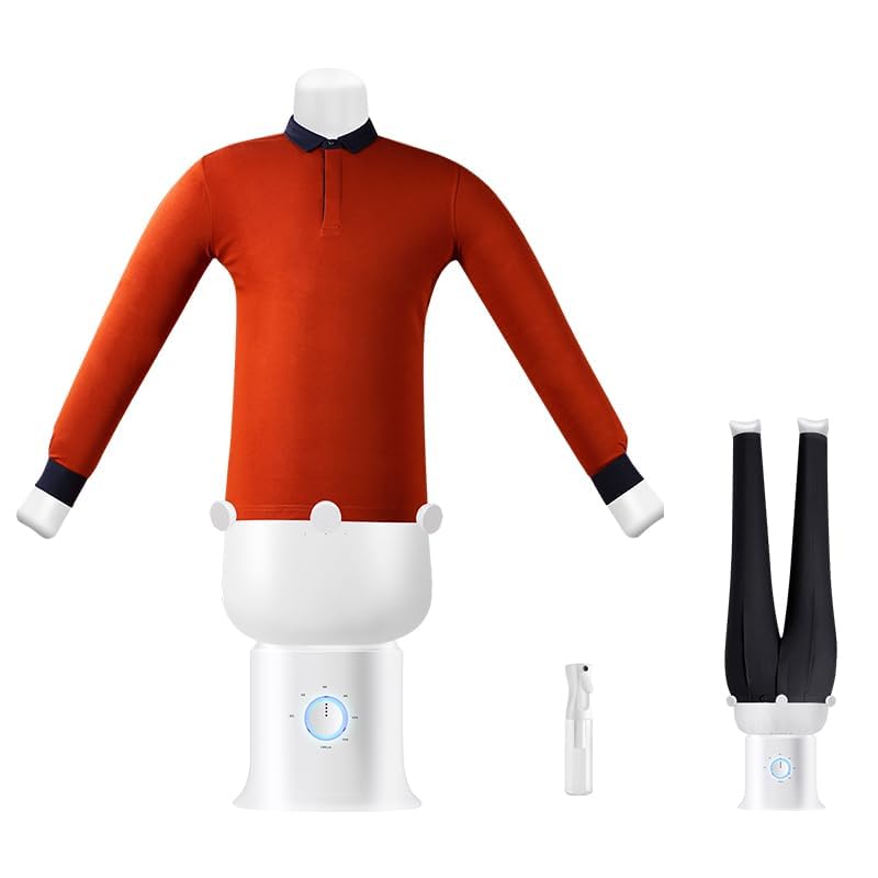 Portable Automatic Garment Dryer & Ironing Machine, Hands-Free Clothes Wrinkle Remover with Hot Air,...
