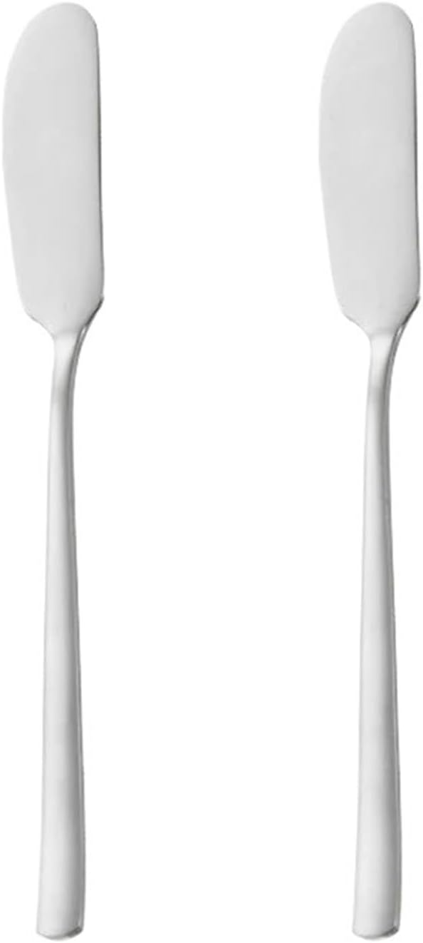 Butter Knives 24PCS Long Handle Knife Stainless Steel Jam Spatula Cream Piping Multipurpose Tableware(Gold)