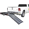 Ultra-Tow Aluminum Hitch Cargo Carrier with Ramp - 500-Lb. Capacity, Black, 60in. x 30in. x 4in.