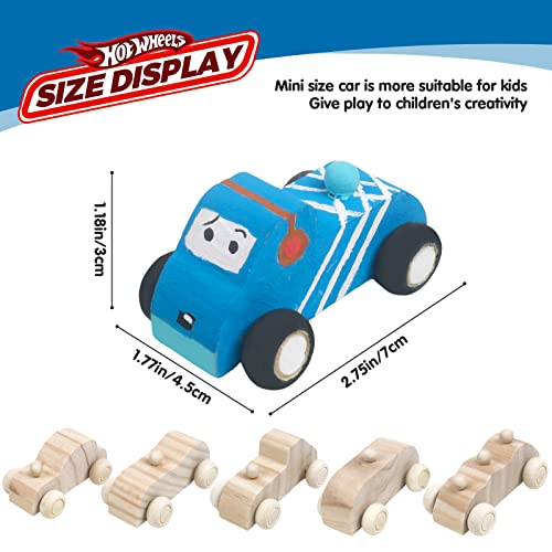 Wooden Cars Unfinished Wood Crafts Diy Craft Wood Kit For Student Family Activities Arts And Crafts Kit For Kids (12 Pcs) #TOP2