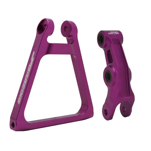JFG RACING Motorcycle Rear Progression Triangle Suspension Linkage+Rear Linkage,Aluminum Rear Suspension Lift Kit for Sur Ron Light Bee S/X X160/X260-Purple